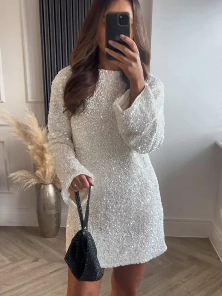 Michelle – Back Bow Textured Dress