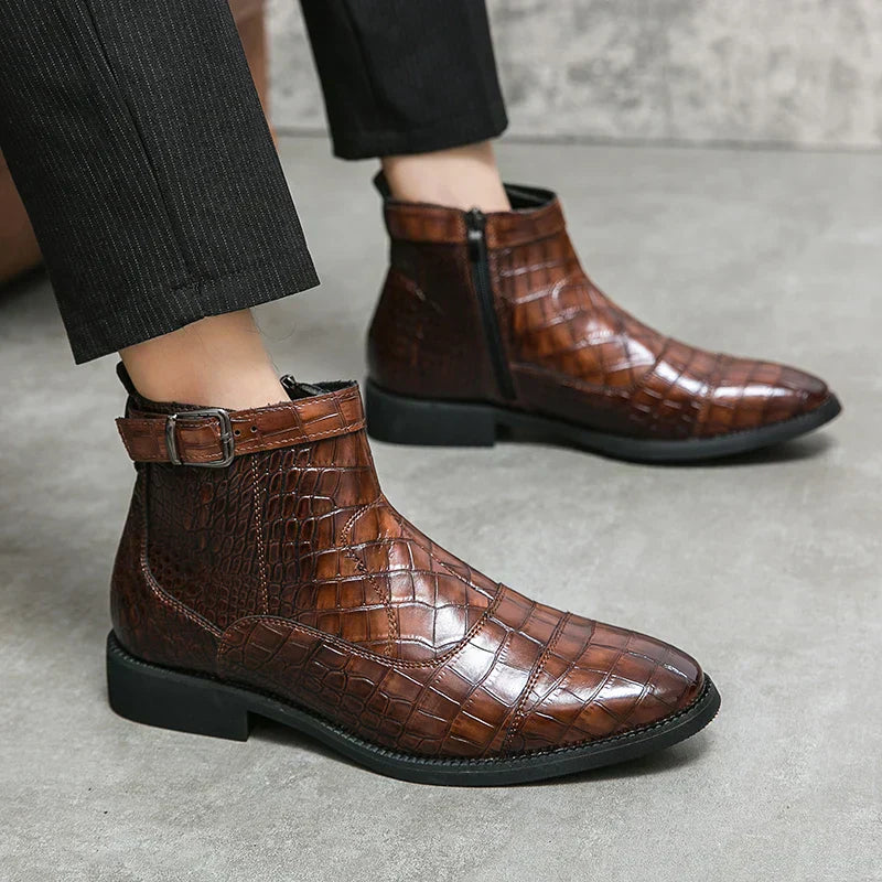 Baron – Leather Boots with Buckle