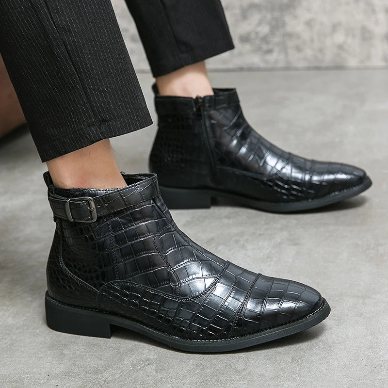 Baron – Leather Boots with Buckle