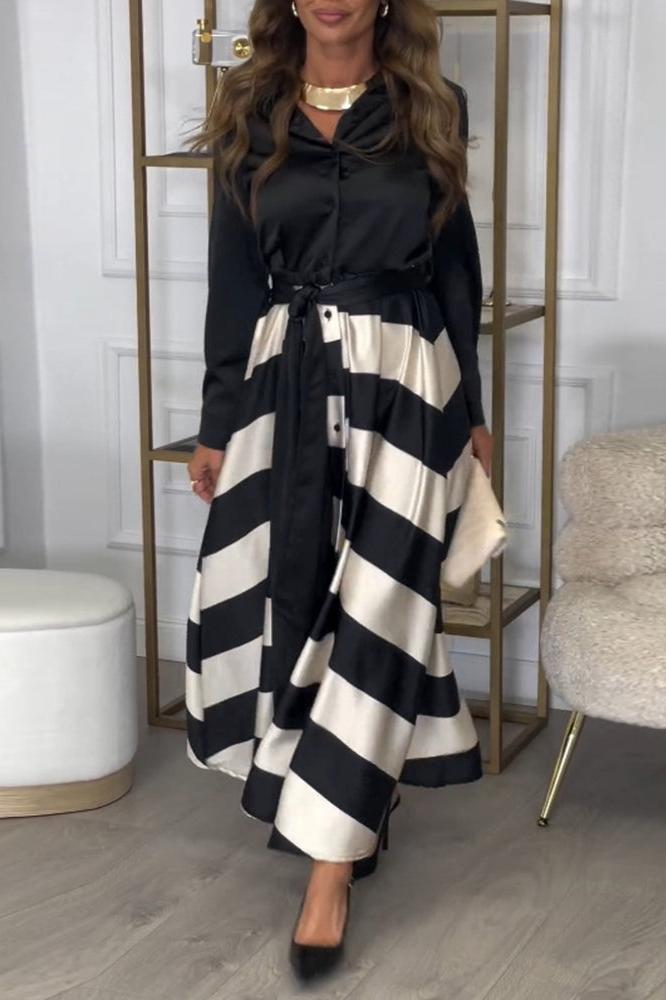 EMMA – Elegant Striped Dress