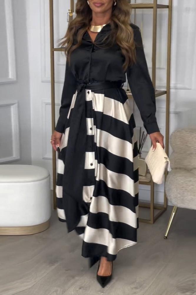 EMMA – Elegant Striped Dress