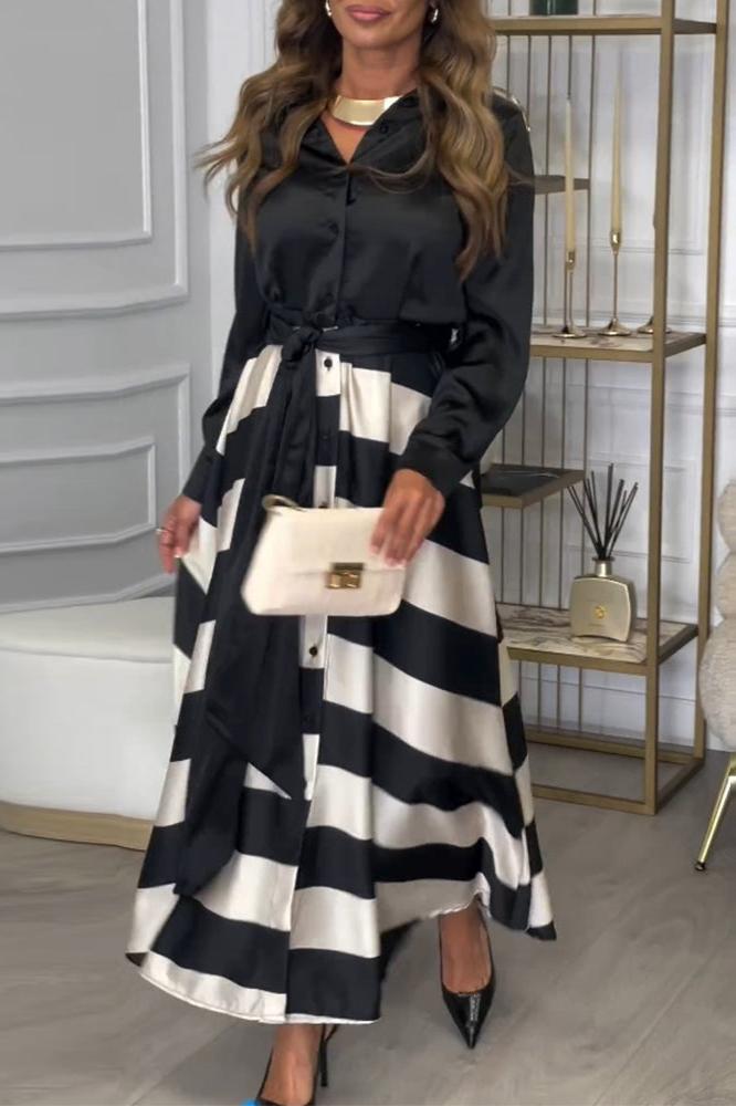 EMMA – Elegant Striped Dress