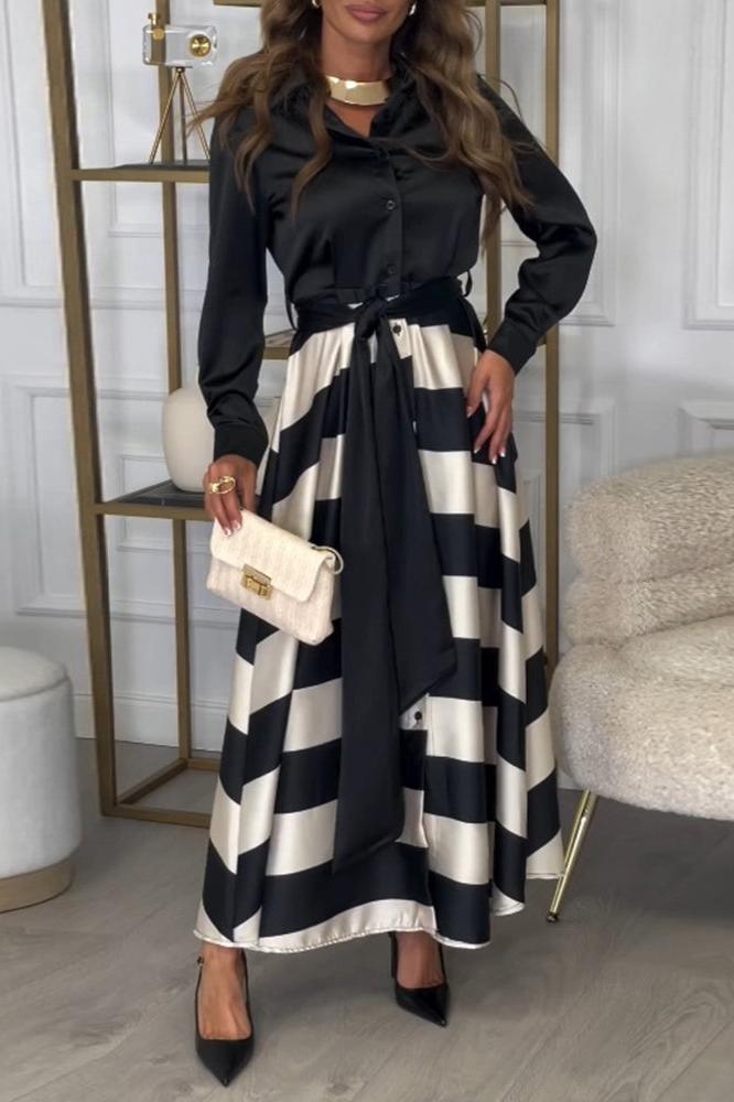 EMMA – Elegant Striped Dress