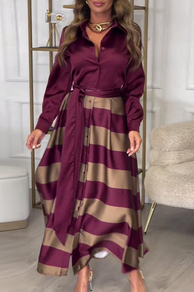 EMMA – Elegant Striped Dress