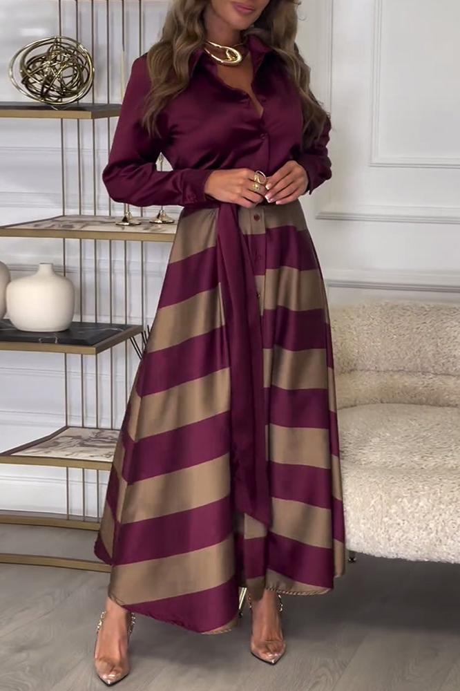 EMMA – Elegant Striped Dress