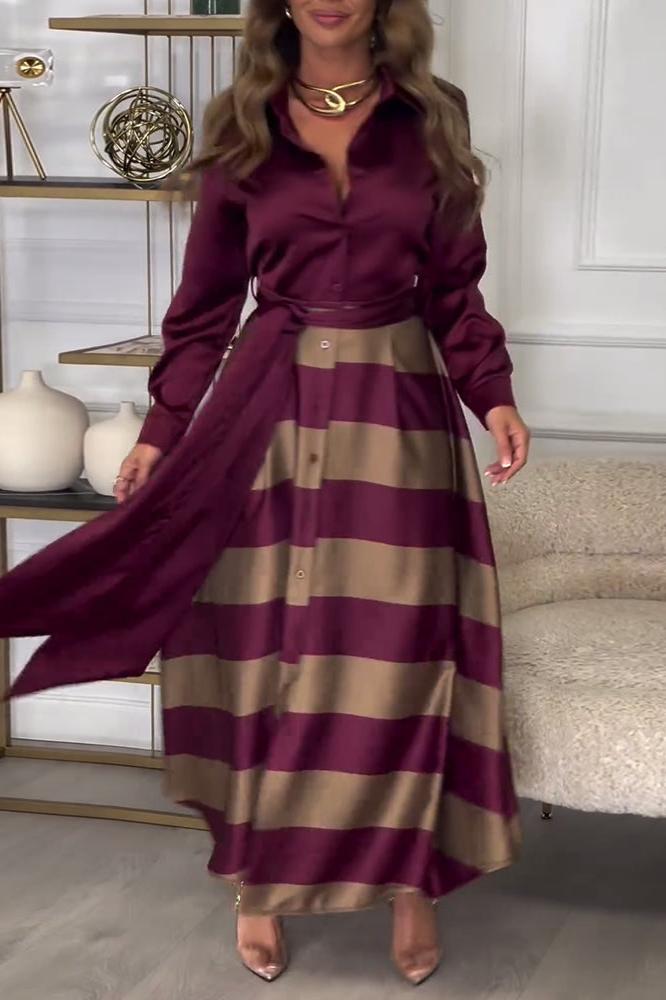 EMMA – Elegant Striped Dress