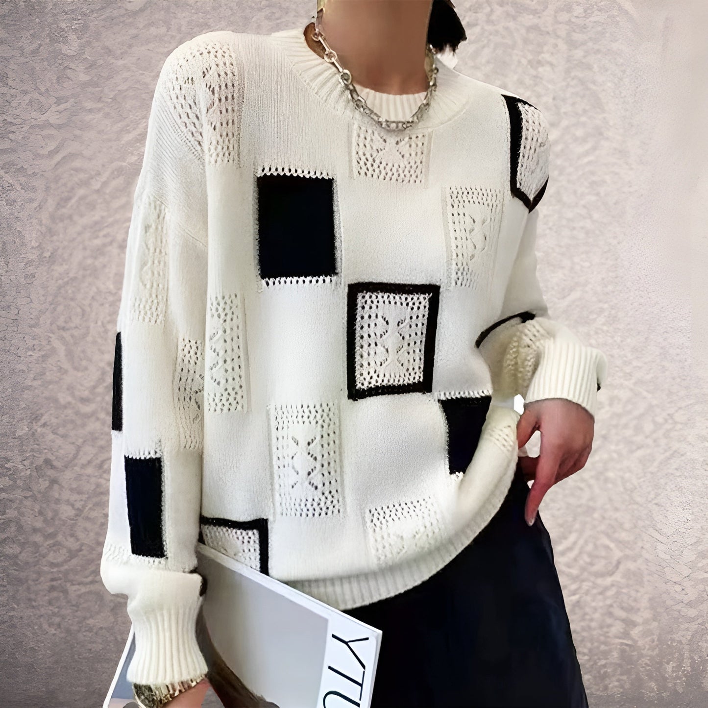 Ellie – Knitted Crewneck Jumper