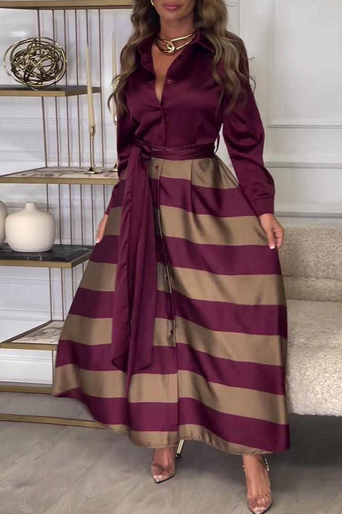 EMMA – Elegant Striped Dress