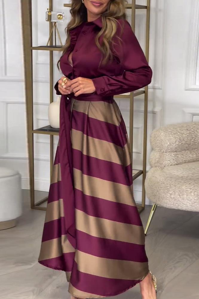 EMMA – Elegant Striped Dress